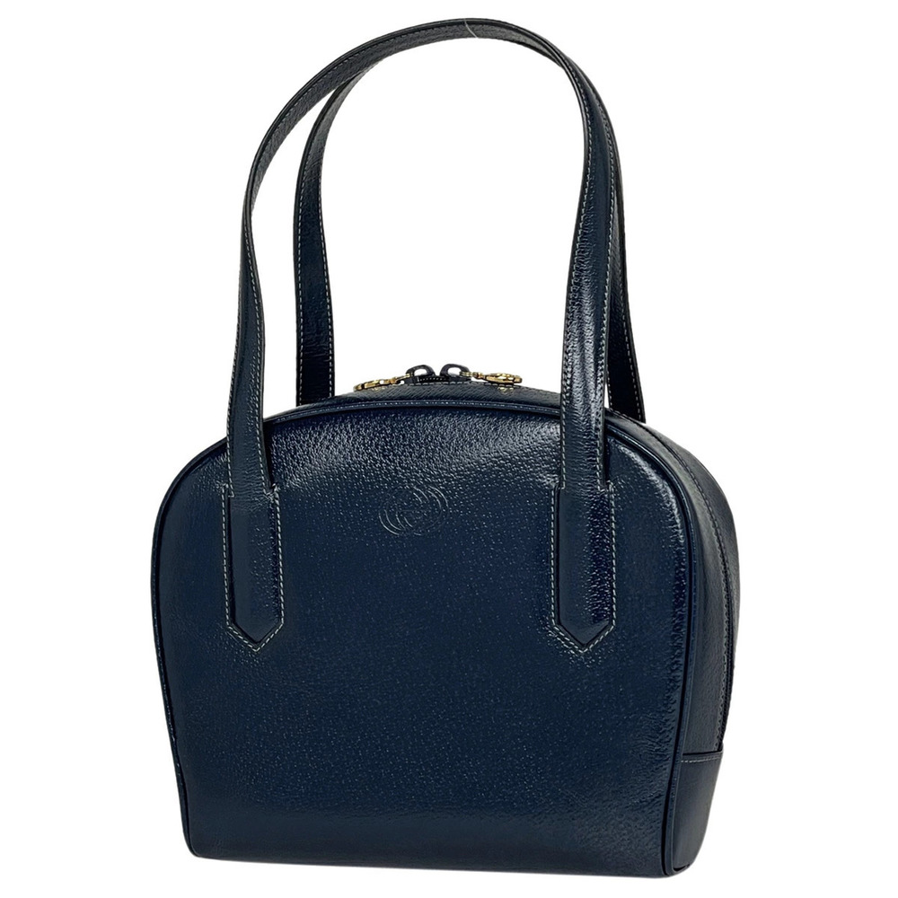Gucci GG logo handbag tote bag interlocking GG leather Navy Blue